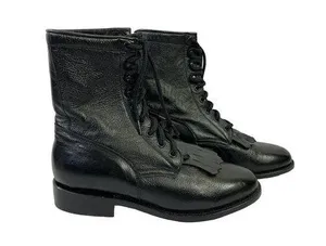 BM Women's Tall Black Boots Size 8 thumbnail 1