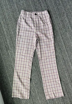 SheIn Pink Plaid Pants thumbnail 2