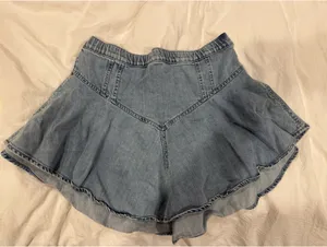 Mother Denim Ruffle Mini Skirt  thumbnail 1
