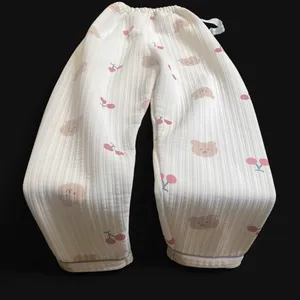 Cozy Bear & Cherry Quilted Pajama Set 🧸🍒 White Size adjustable thumbnail 3