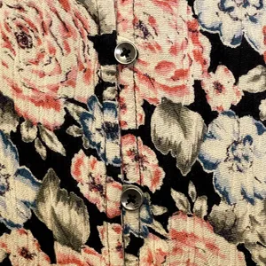Billabong Button‎ Up Blouse Size Small Multi Color Floral Rayon Womens LS thumbnail 6
