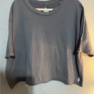 Free People Movement Crew Neck Short Sleeve Inspire Oversized Boxy Cropped Shirt thumbnail 4