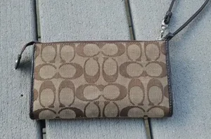 Coach Canvas Logo Wristlet | Coach Logo Canvas Wallet thumbnail 2