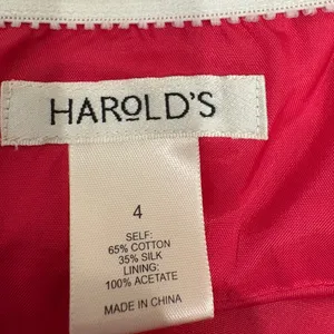 Harold's Pink Floral Silk Blend Halter Midi Dress Size 4 Retro Psychedelic Pinup thumbnail 9