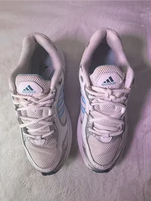 adidas White and Light Blue Women’s Athletic Running Shoes thumbnail 4