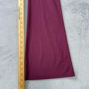 Quince Burgundy Flare Leggings Women Small High‎ Rise Crossover Waist Yoga Pants thumbnail 7