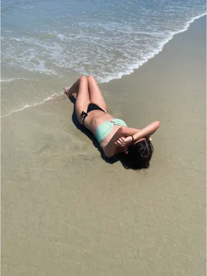 Amazon green bandeau bikini bottoms and top thumbnail 3