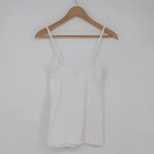 Cotton Tree Camisole Womens Small White Spaghetti Strap V-Neck Cotton Excellent thumbnail 4