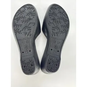 Oka-B Leopard‎ Bow Wedge Sandals Womens 6 Black Slides Shoes Made in USA thumbnail 9