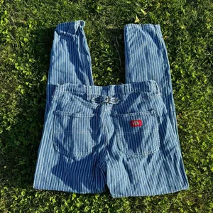 Dickies Women's Blue and White Pinstripe Jeans thumbnail 4