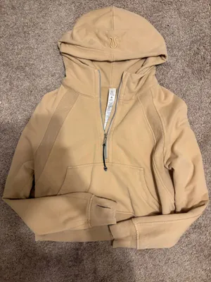 Lululemon Half-Zip Scuba Tan Hoodie thumbnail 1