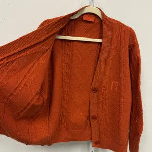 Authentic Taylor Swift The Life of a Showgirl Cardigan XS/S Merch Burnt Orange thumbnail 3