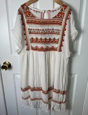 Free People Sunrise Wanderer Mini Dress M thumbnail 3