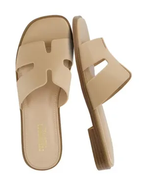 CUSHIONAIRE Voyage Cutout Strap Slides for Women, Slip‎ On | Size 7 | NIB thumbnail 1