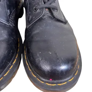 Dr. Martens 1460 Smooth Leather 8-Eye Combat Boots Black Yellow Stitching Sz 8 thumbnail 7