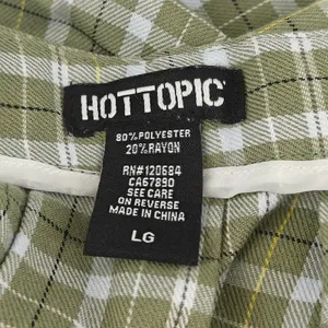 Hot Topic Sweet Society Sage Green Plaid Chain Skirt Womens Large thumbnail 3