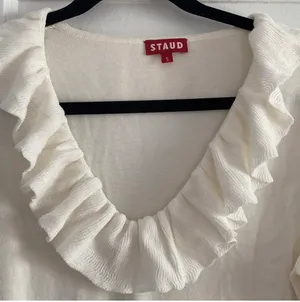 STAUD Elrow White Knit Dress thumbnail 4