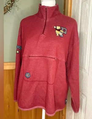 Vintage Disney Pooh 1/4 zip sweatshirt size M thumbnail 1