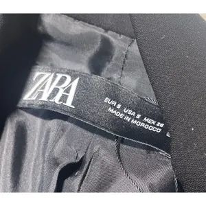 Zara black blazer witht 3/4 length‎ sleeves and silver button details thumbnail 5