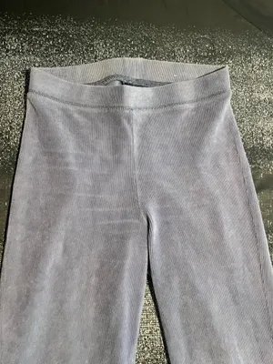 Womens Medium Short American Eagle Ribbed Velour High-Waisted Flare Lounge Pants thumbnail 3