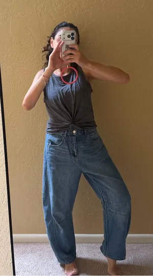 Gray top Blue thumbnail 1
