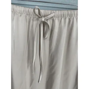 Song of Style Womens Midi Skirt Beige Satin Elastic Drawstring Waist XL thumbnail 6