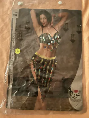 Belly Dancing Handmade Outfit Egyptian Black Size M thumbnail 2