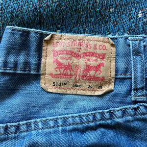 Levi's 514 Blue Straight Leg Jeans Classic SZ 29/29 Bootcut Distressed High Rise thumbnail 14