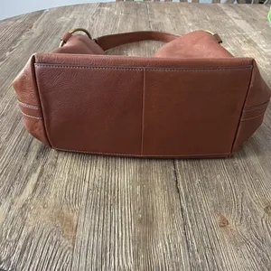 Fossil Ada Bucket Bag purse leather brown keys shoulder bohemian cottagecore thumbnail 2
