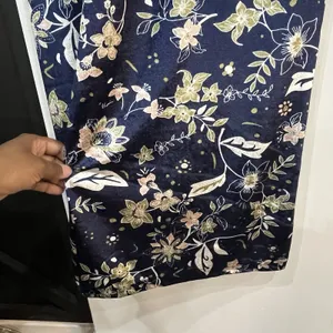 Earthbound Trading Co Floral Velvet Tie Wide Leg Jumpsuit Size Small thumbnail 4