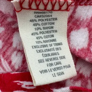 Anthropologie C.‎ Keer Swoop Rope Collar Tank Top Red Medium Dot Print thumbnail 9