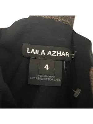 Laila Azhar Brown Wool Blend Suspender Dress Size 4 With Button Details Pockets thumbnail 3