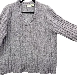 Purple Chunky Oversized Ribbed Y2K Vintage‎ Soft Erika Chenille Sweater Plus 2X thumbnail 8
