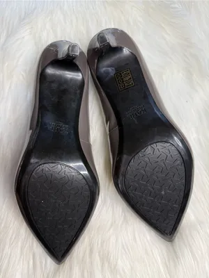 Karl Lagerfeld Paris Royale Patent Leather Anthracite Gray Heels thumbnail 8
