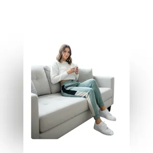 Nike Air Women's Cyan Heather Colorblock Jogger Pants Sweats Size XS thumbnail 11