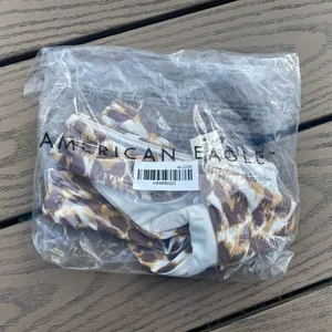 NWT aerie large bikini cheetah print brown high cut swim bottom thumbnail 7