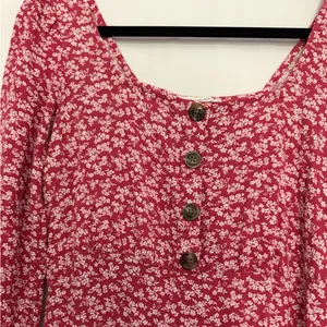 American Eagle‎ Floral Red Dress thumbnail 5