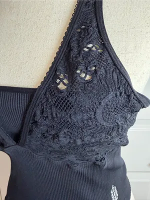 FP Movement features lace-topped camisole‎ black Size Medium thumbnail 6