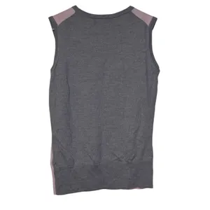 Brooks Brothers Women Tank Sweater Merino Wool Knit Colorblock Pink Gray Medium thumbnail 9