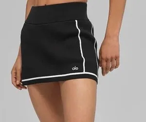Alo Yoga Ribbed Sweater Knit Highline Mini Skirt S thumbnail 1