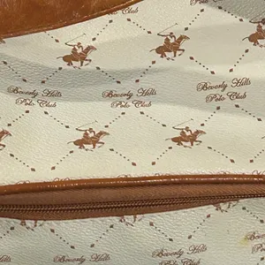 Beverly Hills Polo Club Cream and Brown Patterned Makeup bag thumbnail 3
