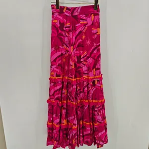 Farm Rio shirred tiered ruffle maxi skirt.‎ Size XS. NWT. thumbnail 2