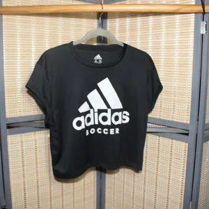 Adidas Black Soccer Climalite Athletic Cropped Tee thumbnail 2