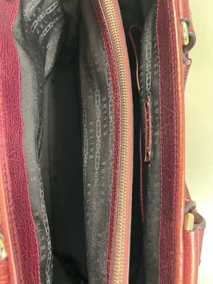 Celine Macadam Canvas and Leather Boogie Handbag in Red - Preowned thumbnail 7