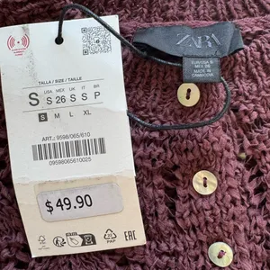 Zara - POINTELLE KNIT CARDIGAN thumbnail 6