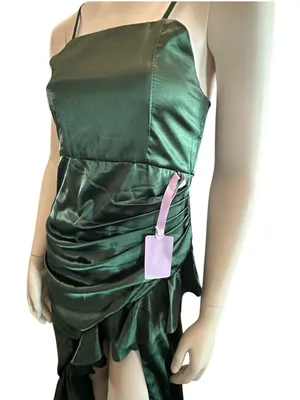 Dideyttawl Bridesmaids Dress Hunter Green Size 12 NWT thumbnail 4