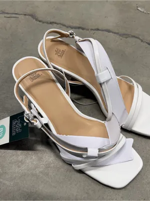 wild‎ fable White Strappy Square Toe Slingback Sandals thumbnail 4