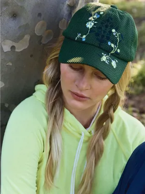 Free people movement hit the trail baseball hat green NWT thumbnail 4
