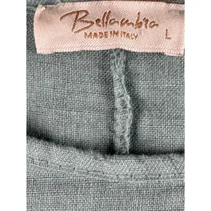 Bellambra Made in Italy Linen Sequin Trim Top Sage Green Relaxed L Large thumbnail 3