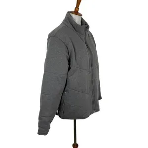 Three Dots Gray Full Zip Puffer Jacket Heather Pavement XL‎ Lightweight Quilted thumbnail 2